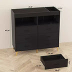 Table à langer commode Whizmax avec tiroirs, Station à langer avec plan à langer, Commode bébé pour nouveau-nés et nourrissons