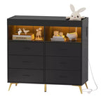 Table à langer commode Whizmax avec tiroirs, Station à langer avec plan à langer, Commode bébé pour nouveau-nés et nourrissons