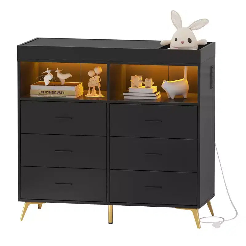 Table à langer commode Whizmax avec tiroirs, Station à langer avec plan à langer, Commode bébé pour nouveau-nés et nourrissons