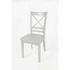 Jofran, Chaises de salle à manger classiques en bois massif Simplicity avec dossier en croix (lot de 2)