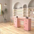 Bureau informatique avec plateau en particules de 38,19 po, table de manucure avec 2 tiroirs et 1 armoire