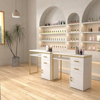 Bureau informatique avec plateau en particules de 38,19 po, table de manucure avec 2 tiroirs et 1 armoire