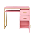 Bureau informatique avec plateau en particules de 38,19 po, table de manucure avec 2 tiroirs et 1 armoire