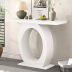 Christopher Knight Home Irma Console en bois d'acacia moderne avec base en forme d'œuf