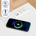 Moasis Meuble de Classement Mobile à 2 Tiroirs avec Support d'Imprimante Compatible A4, Format Lettre, Meuble de Classement avec Station de Charge