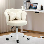 XINMICS Chaise de bureau en velours moderne, pivotante à 360°, hauteur réglable