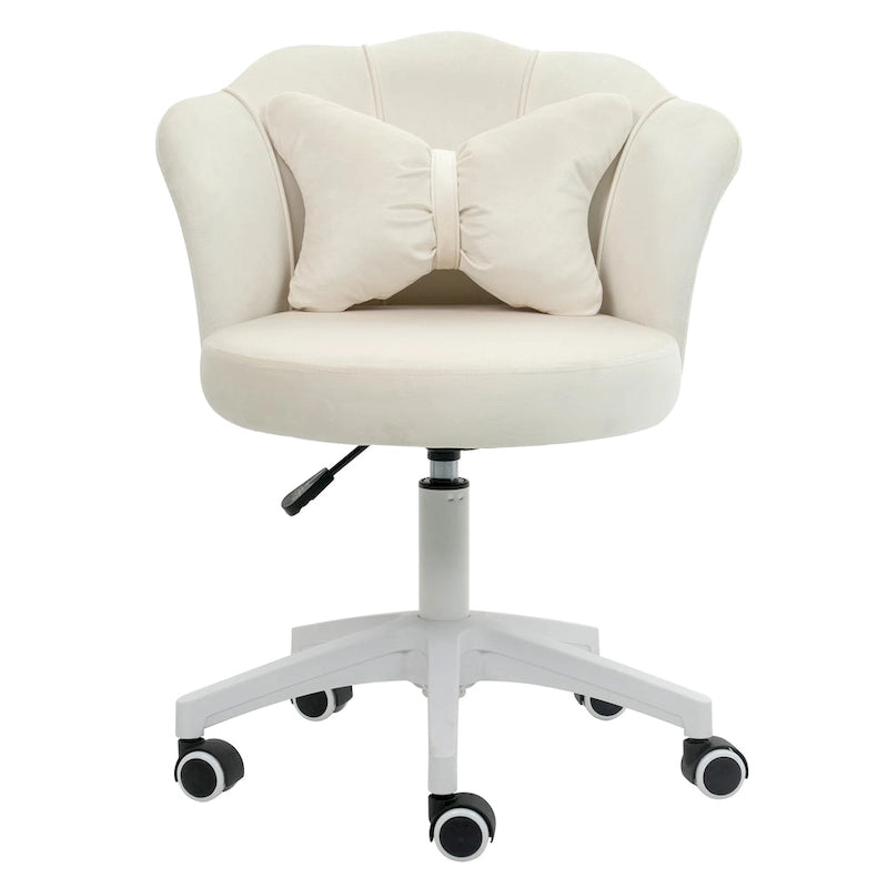 XINMICS Chaise de bureau en velours moderne, pivotante à 360°, hauteur réglable