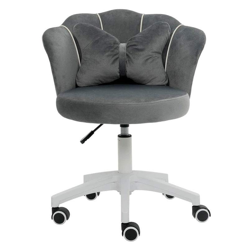 XINMICS Chaise de bureau en velours moderne, pivotante à 360°, hauteur réglable