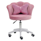 XINMICS Chaise de bureau en velours moderne, pivotante à 360°, hauteur réglable