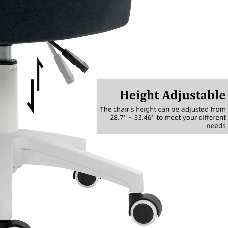 XINMICS Chaise de bureau en velours moderne, pivotante à 360°, hauteur réglable