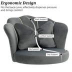 XINMICS Chaise de bureau en velours moderne, pivotante à 360°, hauteur réglable