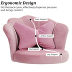 XINMICS Chaise de bureau en velours moderne, pivotante à 360°, hauteur réglable