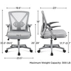 Chaise de Bureau en Maille Yaheetech avec Accoudoirs Relevables Chaise de Bureau Confortable - N/A