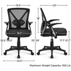 Chaise de Bureau en Maille Yaheetech avec Accoudoirs Relevables Chaise de Bureau Confortable - N/A