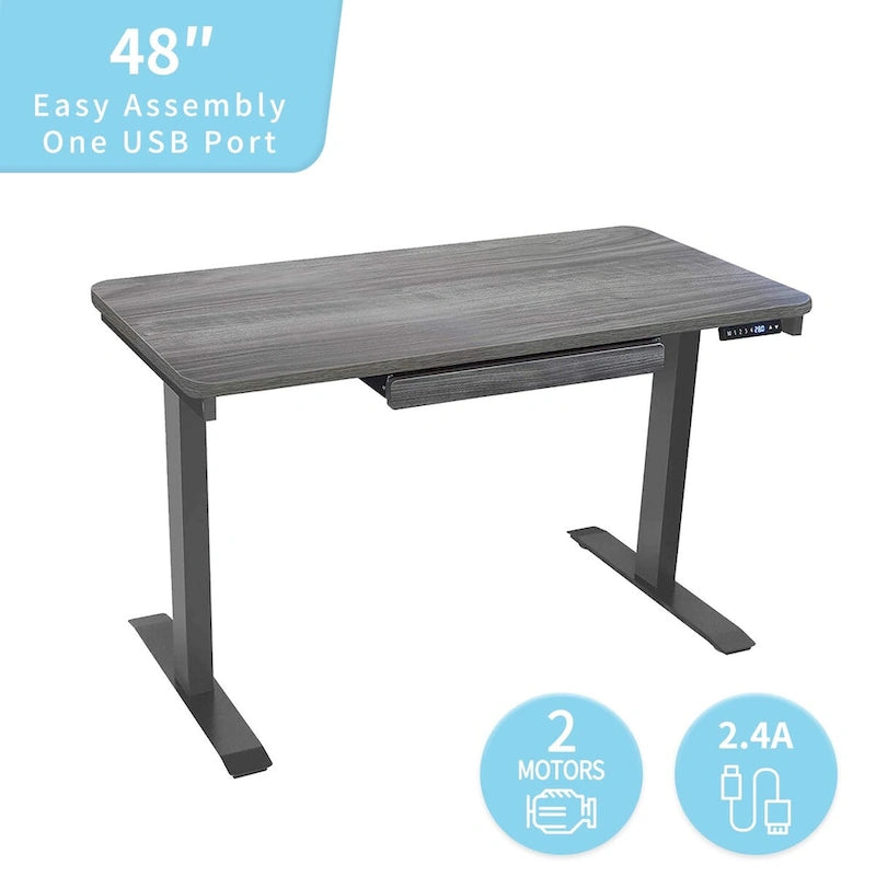 Bureau debout Motionwise de 122 cm avec fonction de hauteur réglable