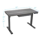 Bureau debout Motionwise de 122 cm avec fonction de hauteur réglable