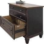 Hartford Wood Classeur latéral avec tiroir de classement à verrouillage format légal/lettre, armoire de rangement, noir