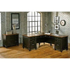 Hartford Wood Classeur latéral avec tiroir de classement à verrouillage format légal/lettre, armoire de rangement, noir