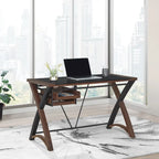 Bureau en verre avec rangement de 48 po