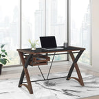 48 Glass-Top Desk with Storage