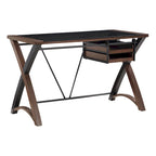 Bureau en verre avec rangement de 48 po