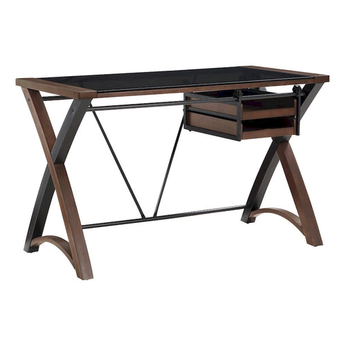 Bureau en verre avec rangement de 48 po