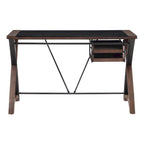 Bureau en verre avec rangement de 48 po