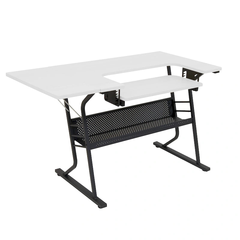 Table de couture et d'artisanat Eclipse de Studio Designs, plateau blanc ou érable