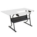 Table de couture et d'artisanat Eclipse de Studio Designs, plateau blanc ou érable