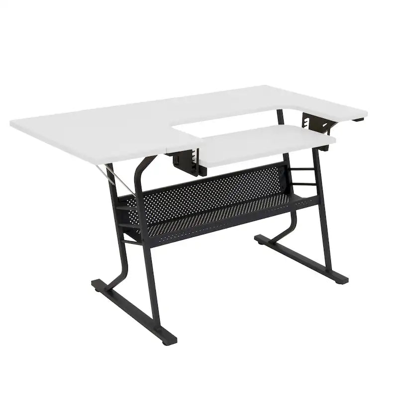 Table de couture et d'artisanat Eclipse de Studio Designs, plateau blanc ou érable