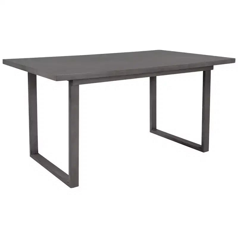Whisen Ensemble table à manger en bois massif 6 pièces avec table rectangulaire, 4 chaises et banc - Gris