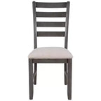 Whisen Ensemble table à manger en bois massif 6 pièces avec table rectangulaire, 4 chaises et banc - Gris
