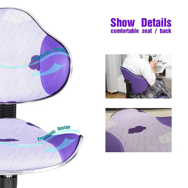Chaise de bureau ergonomique en maille JJS avec support lombaire réglable