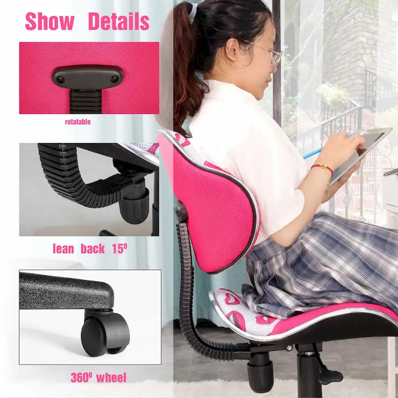 Chaise de bureau ergonomique en maille JJS avec support lombaire réglable