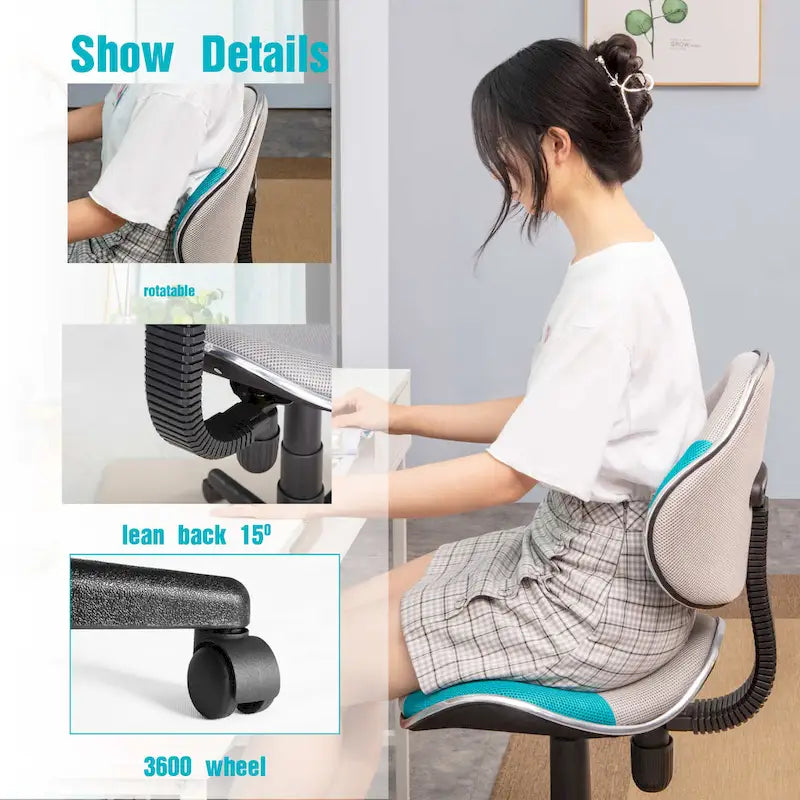 Chaise de bureau ergonomique en maille JJS avec support lombaire réglable