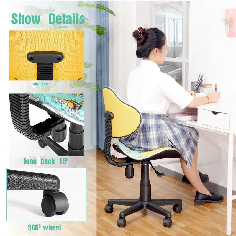 Chaise de bureau ergonomique en maille JJS avec support lombaire réglable
