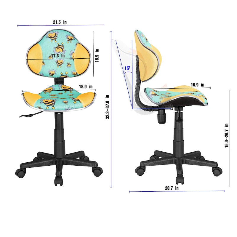 Chaise de bureau ergonomique en maille JJS avec support lombaire réglable