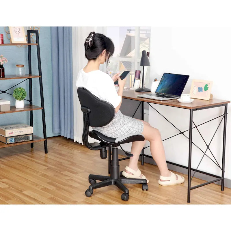 Chaise de bureau ergonomique en maille JJS avec support lombaire réglable