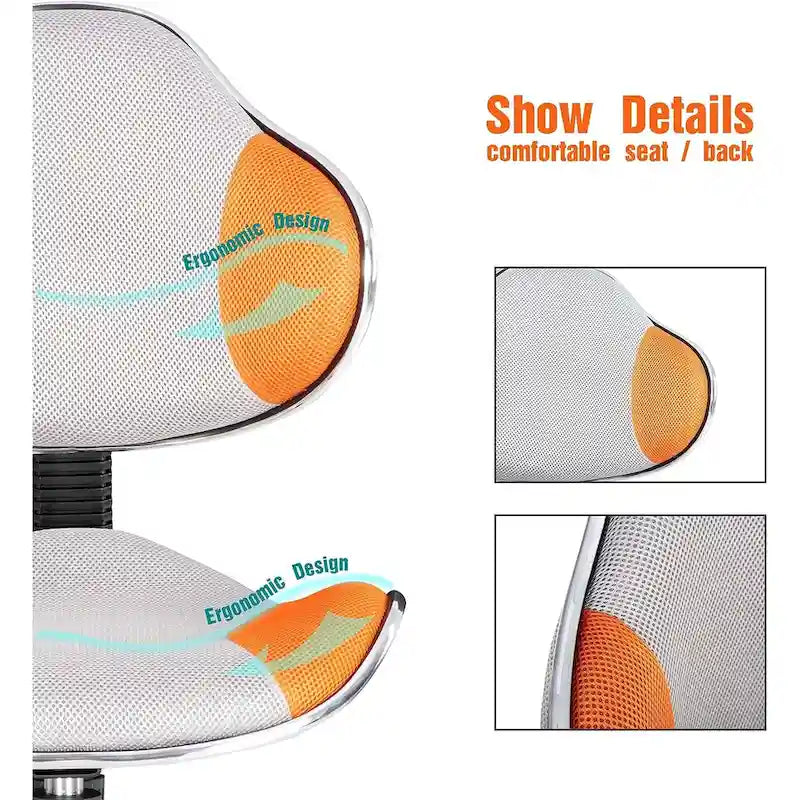 Chaise de bureau ergonomique en maille JJS avec support lombaire réglable