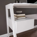 Bureau moderne blanc métallique