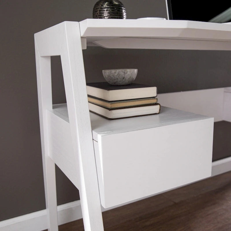 Bureau moderne blanc métallique