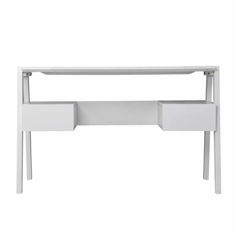 Bureau moderne blanc métallique