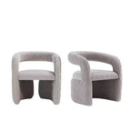 Lot de 2 chaises de salle à manger modernes rembourrées en velours Corvette de Manhattan Comfort