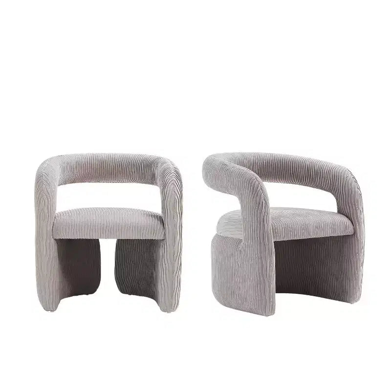 Lot de 2 chaises de salle à manger modernes rembourrées en velours Corvette de Manhattan Comfort