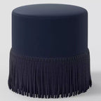 Pouf tambour à franges en velours – Threshold