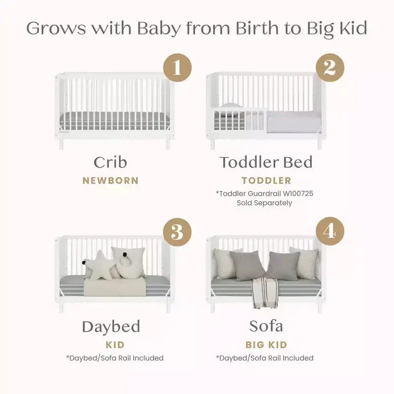 Lit de bébé convertible 4-en-1 William de Delta Children - Certifié Greenguard Gold