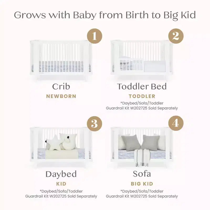 Lit de bébé convertible 4-en-1 Delta Children Noah certifié Greenguard Gold