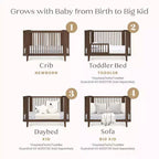 Lit de bébé convertible 4-en-1 Delta Children Noah certifié Greenguard Gold