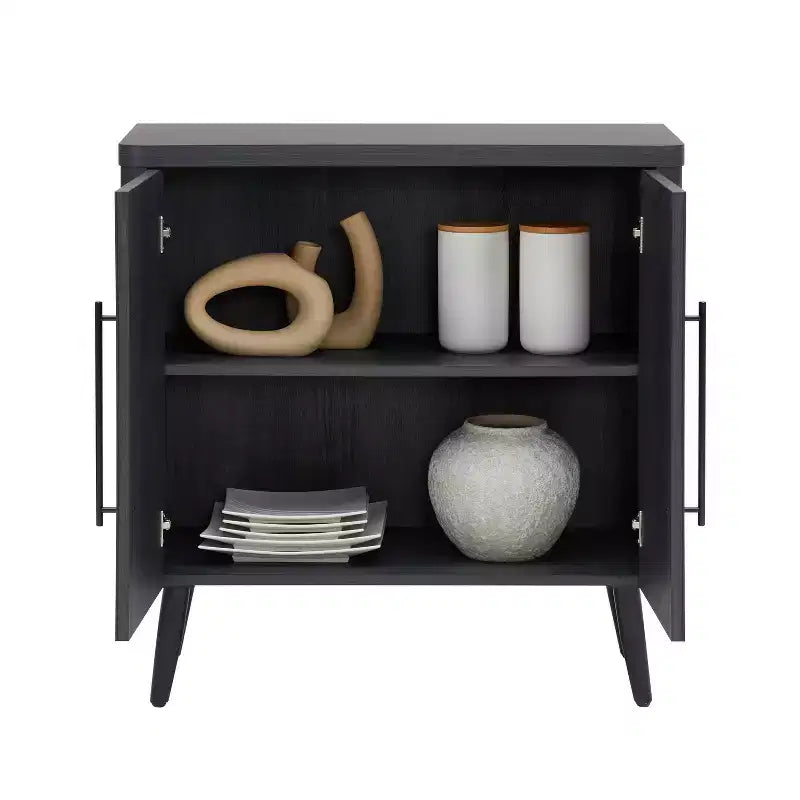 Meuble d'appoint moderne du milieu du siècle Manhattan Comfort Jodie avec 2 étagères