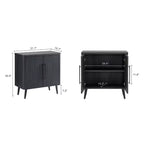 Meuble d'appoint moderne du milieu du siècle Manhattan Comfort Jodie avec 2 étagères
